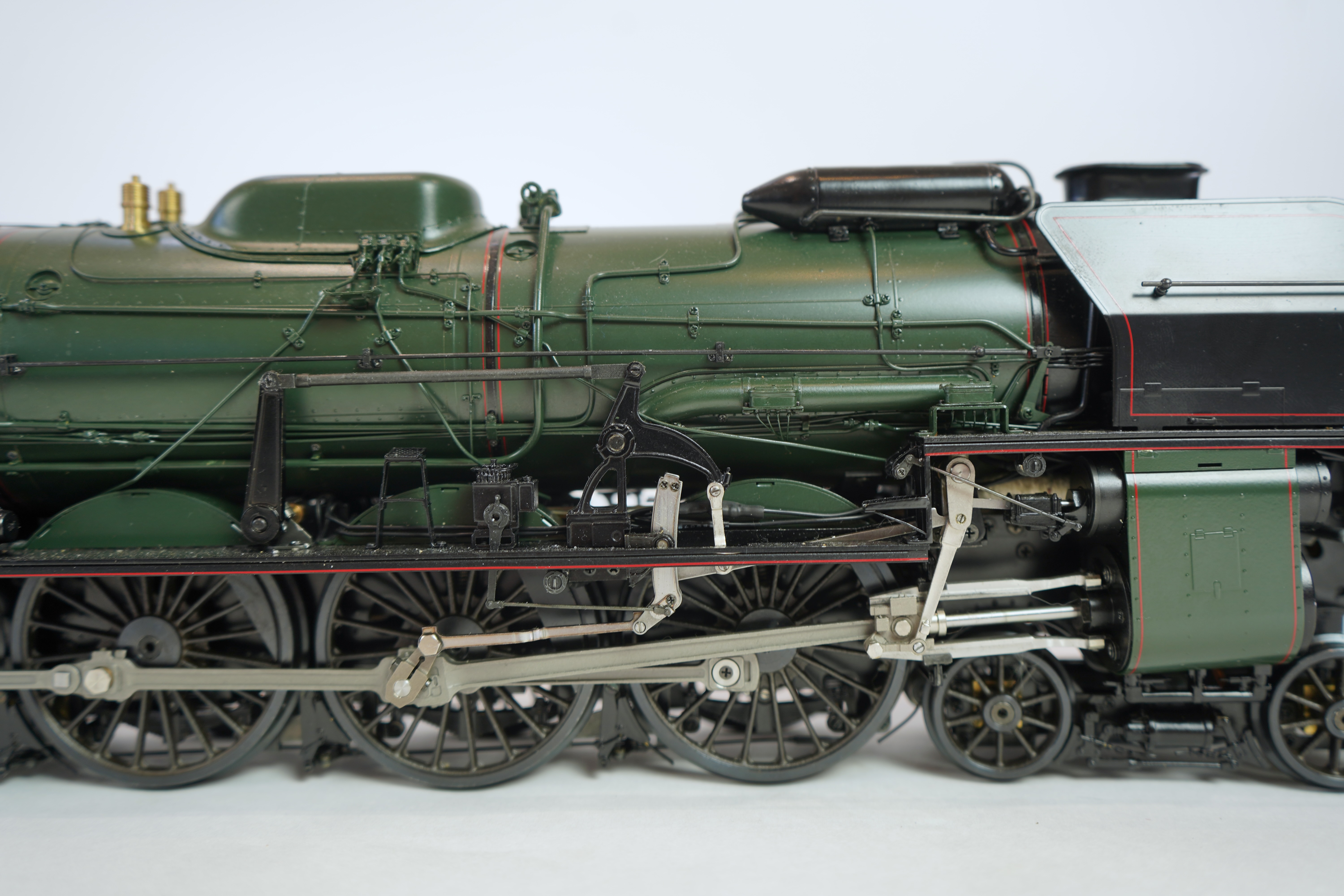 A Gauge One Aster Hobbies live steam French SNCF Class 241.P.1, 4-8-2 locomotive with bogie tender, the kit built version, spirit fired working four cylinder motion, with grate and tools for conversion to coal firing, as